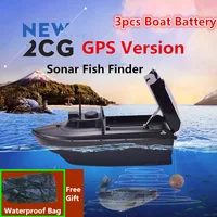 Free Bag 2CG GPS Bait Boat Automatic Navigation Fish Boat 20A Battery Auto Feed Fish Finder Sonar Remote Control RC Bait Boat 1