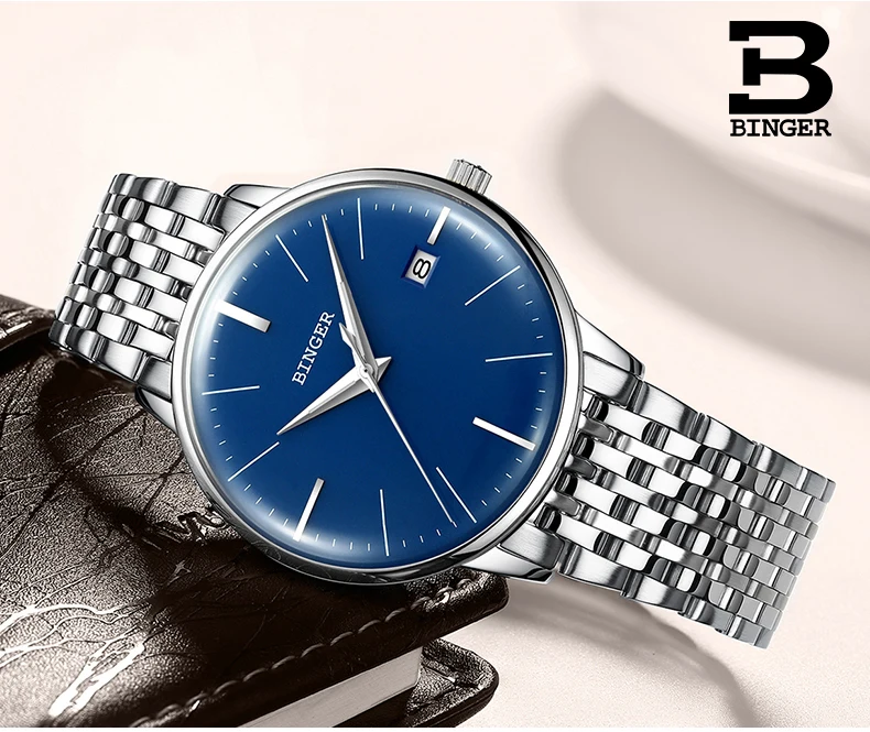 New BINGER Mechanical Watch Men Brand Luxury Men's Automatic Watches Sapphire Wrist Watch Male Waterproof Reloj Hombre B5078M-5