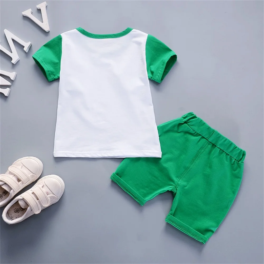 Комплект одежды для новорожденных 0-36 месяцев, милые топы с собачкой, футболка для мальчиков, футболка с короткими рукавами для девочек, шорты, комплект для мальчиков, комплект одежды для девочек