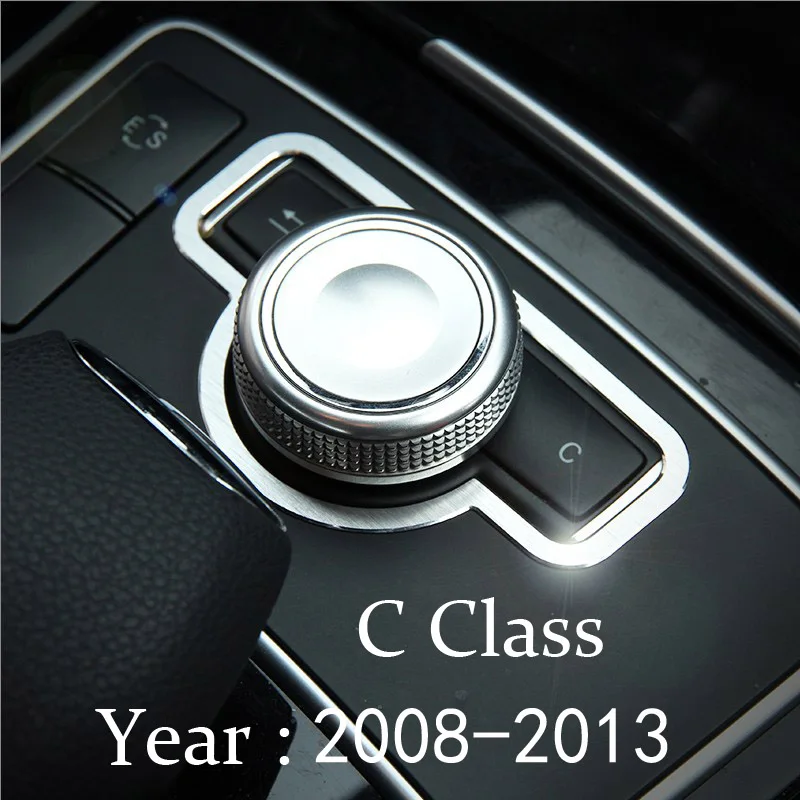 Автомобильный Стайлинг консоли мультимедиа кнопка выключателя ручка рамка Обложка отделка Наклейка Автомобильные аксессуары для Mercedes Benz C E Class GLK W204 W212 - Название цвета: Белый