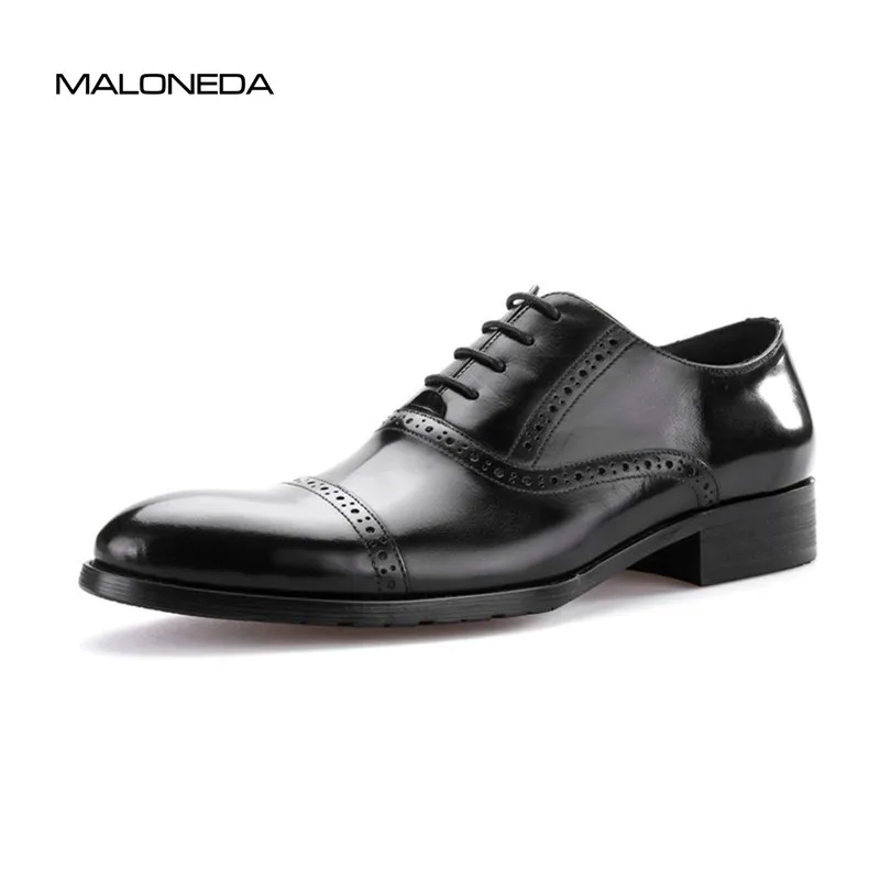 

MALONEDA Brand New Handmade Men's Leather Lace-up Oxford Dress Shoes For Men's Wedding ,Party ,Business,Working Wearing