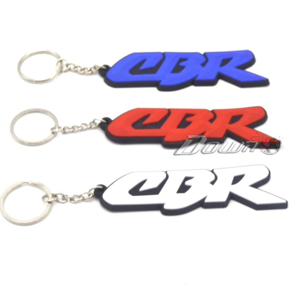 

For HONDA CBR250R CBR300R CBR500R CBR600F CBR650F CB650F Motorcycle Accessories Cool Rubber Keychain Key Ring Key chain keyring