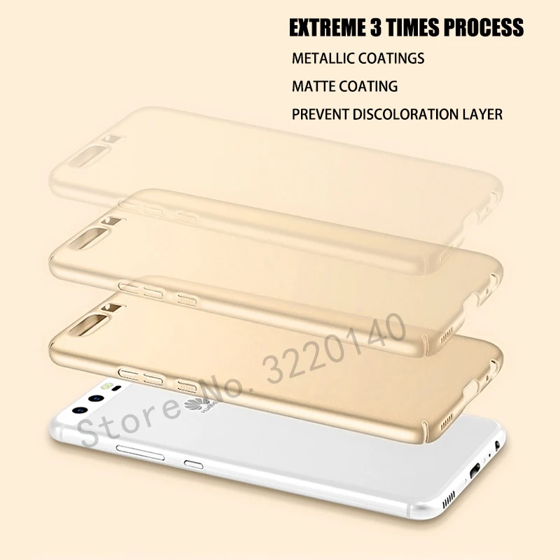 Luxury Slim Hard Back Matte Cases For Huawei P10 P9 P8 lite case PC Full Protect Phone Cover For huawei p8 p9 lite 2017 p10 plus6