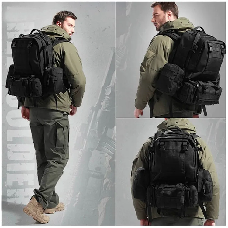 Nieuwe Wandelen Camping Rugzakken Ployester Stof Waterdicht Vrouwen Mannen Tactische Militaire Rugzak Tas Nieuwe Wandelen Camping Rugzakken Ployester Stof Waterdicht Vrouwen Mannen Tactische Militaire Rugzak Tas