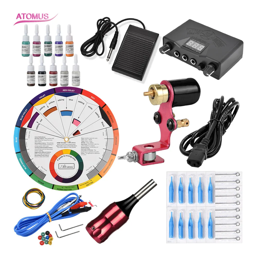 

Beginner Tatoo Tatuaje Tattoo Machine Professional Set Kit Tatoo Tools Permanent Makeup Profesional Rotary Tatuaje Tatouage Set