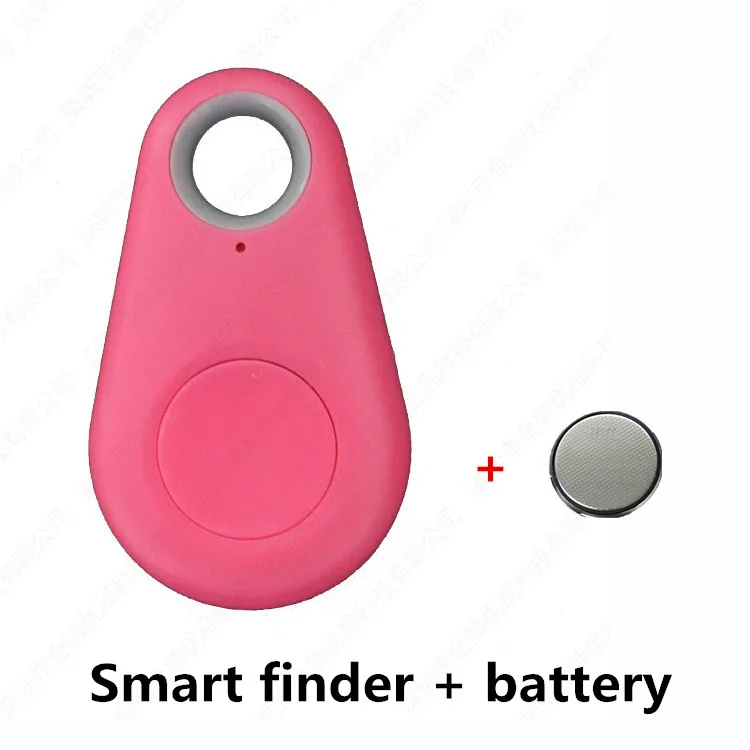 Умное устройство для поиска ключей, беспроводной Bluetooth трекер, сигнализация против потери, смарт-тег, Детская сумка для питомцев, локатор Itag, трекер для iPhone - Цвет: pink with battery