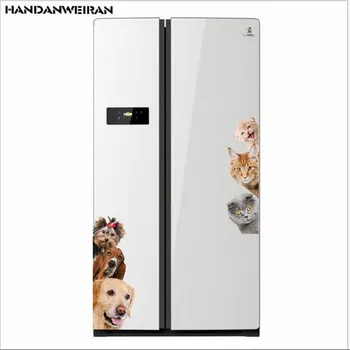 

3D simulation cat dog wall stickers children's room decoration pet stickers wallpaper cartoon animal funny refrigerator for door