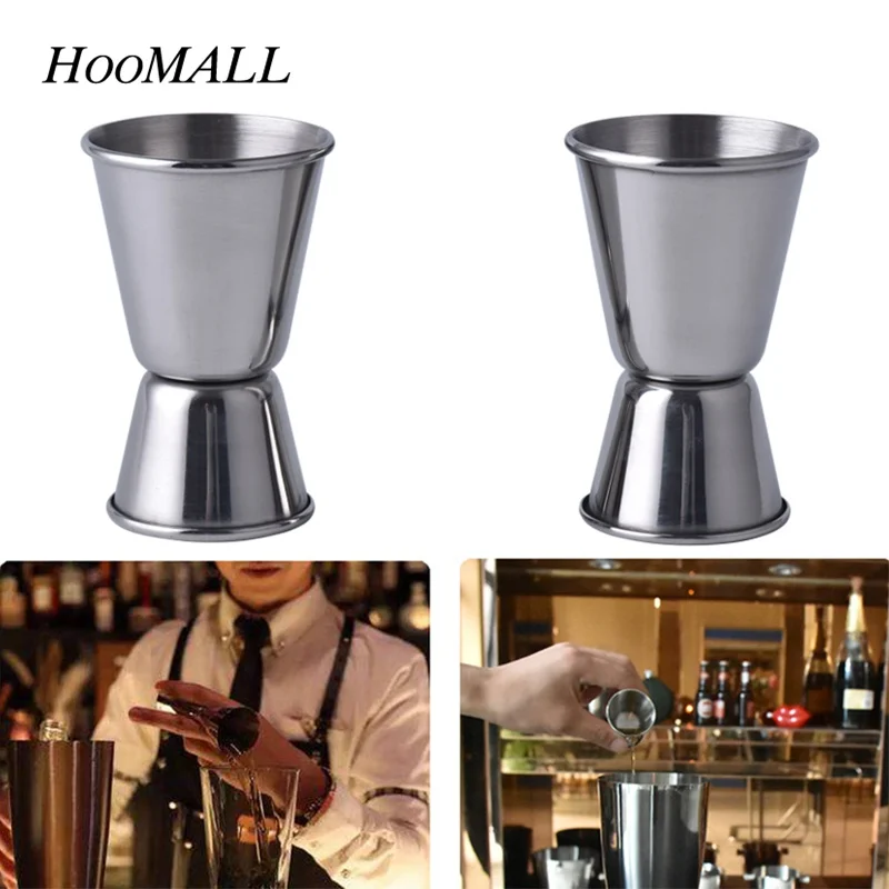 Hoomall 1Pc Cocktail Measuring Cup Double Jigger 15/30ML Stainless Steel Measure Shot Drink