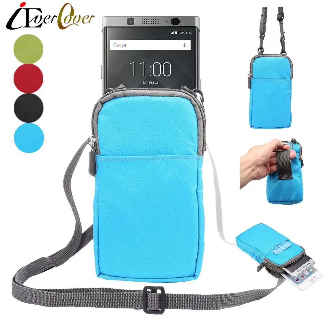 

Waterproof Nylon Pouch Case for Blackberry Motion KEYone Aurora DTEK70 DTEK60 DTEK50 Priv Leap Phone Crossbody Waist Wallet Bag