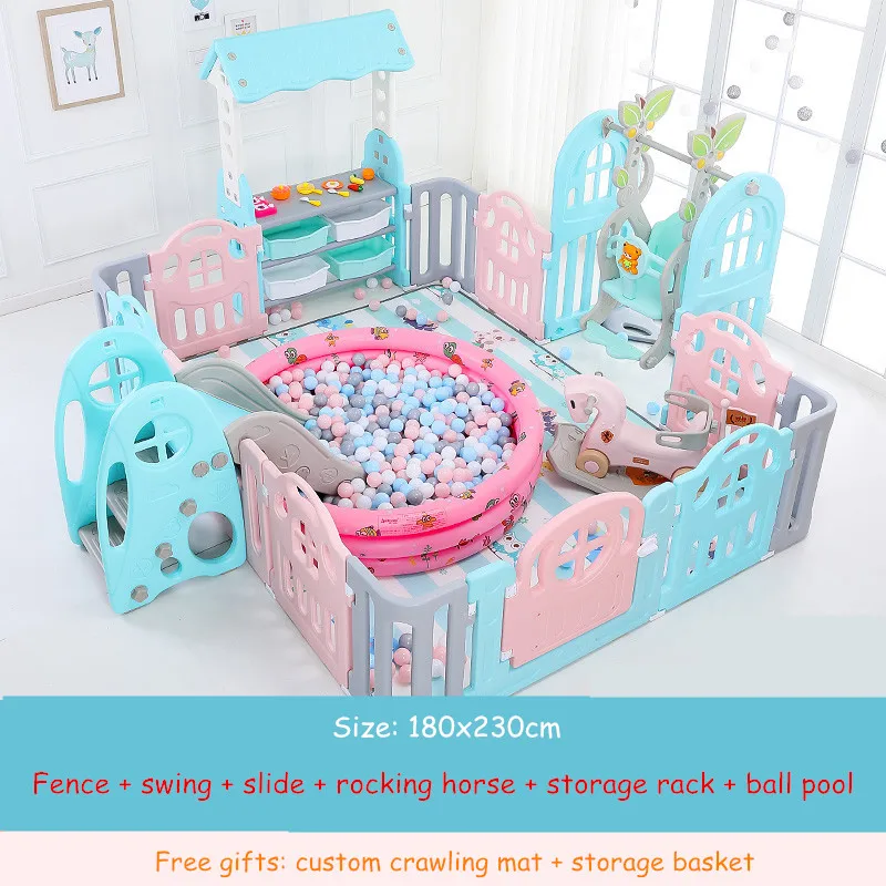 Kids Baby Fence Playground Indoor Family Amusement Park Baby Toddler Fence Safety Playpen for Baby Barriere De Securite Enfant Kids Baby Fence Playground Indoor Family Amusement Park Baby Toddler Fence Safety Playpen for Baby Barriere De Securite Enfant