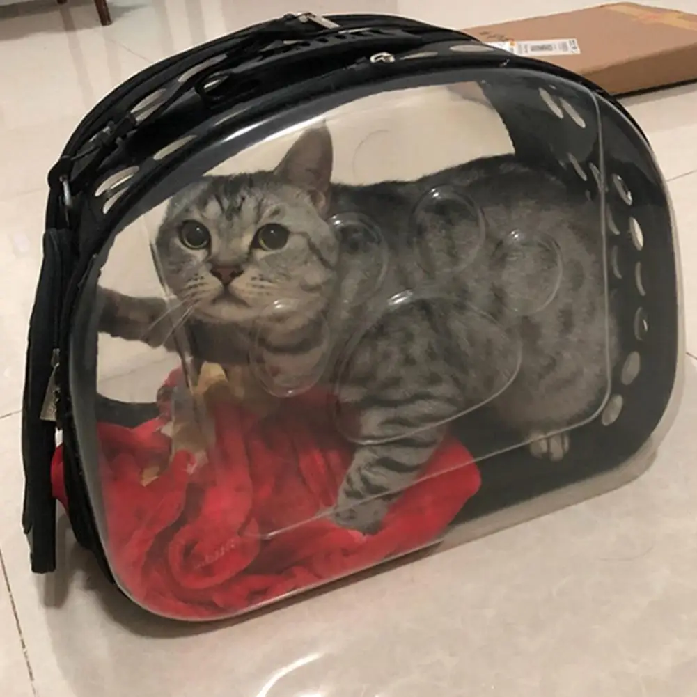 Portable Transparent Pet Bag Breathable Cats Dog Cage Handbag Shoulder Bag For Outdoor Pets Carry Bags