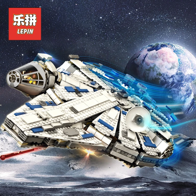 

LEPIN 05142 Star wars Force Awakens Model Building Kits Blocks Kessel Run Millennuim Falcon 75212 Legoings Starwars Children Toy