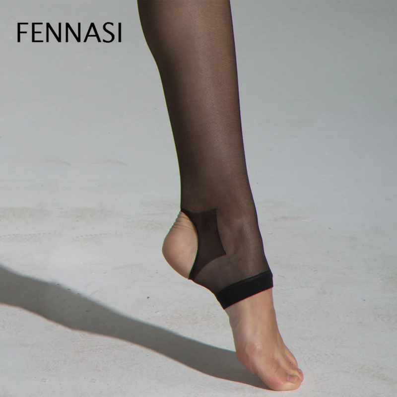 Колготки FENNASI женские черные колготки с лямками сексуальные тонкие прозрачные