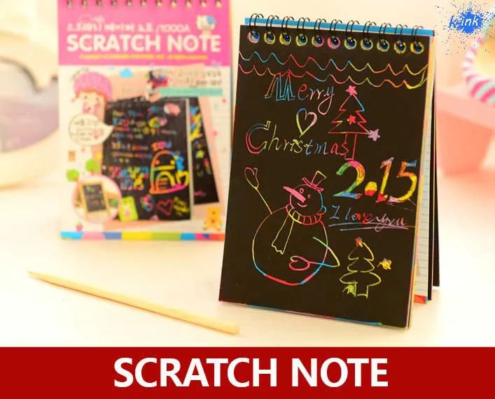 2015 New magical scratch note book , scratch memo pads / notepad for