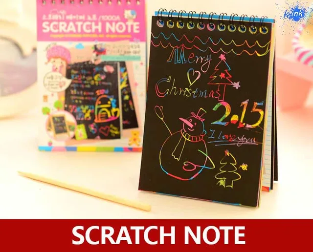 2015 New magical scratch note book , scratch memo pads / notepad for