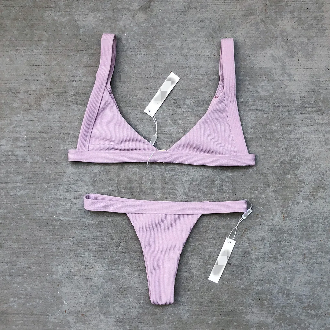 Женский купальник 3 вида цветов комплект бикини однотонный сексуальный Maillot De Bain