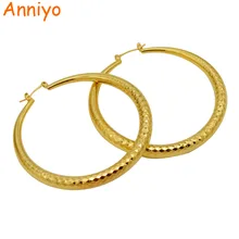 Anniyo африканские круглые серьги для женщин золотого цвета ювелирные изделия, Эфиопский/арабский/Бразильский/Африка/Ближний Восток/Нигерия#047606