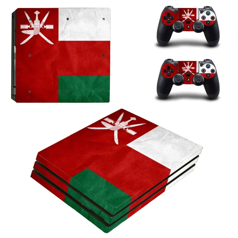 Виниловая наклейка для Playstation 4 и 2 контроллера PS4 Pro с национальным флагом Омана на