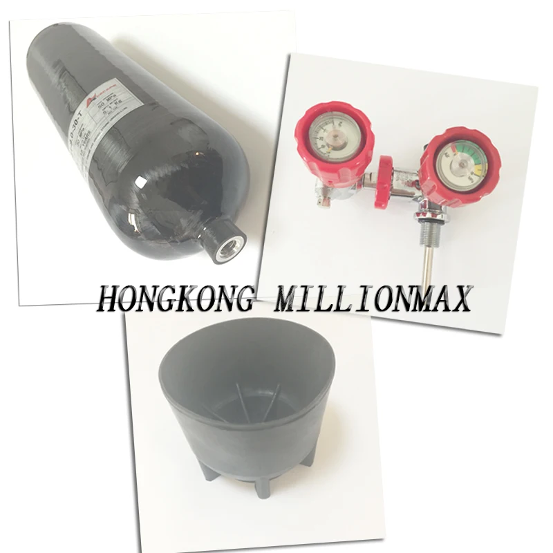 Composite Carbon Fiber Compressed Air Cylinder 4500Psi 9L PCP Air Tank High Pressure Cylinder
