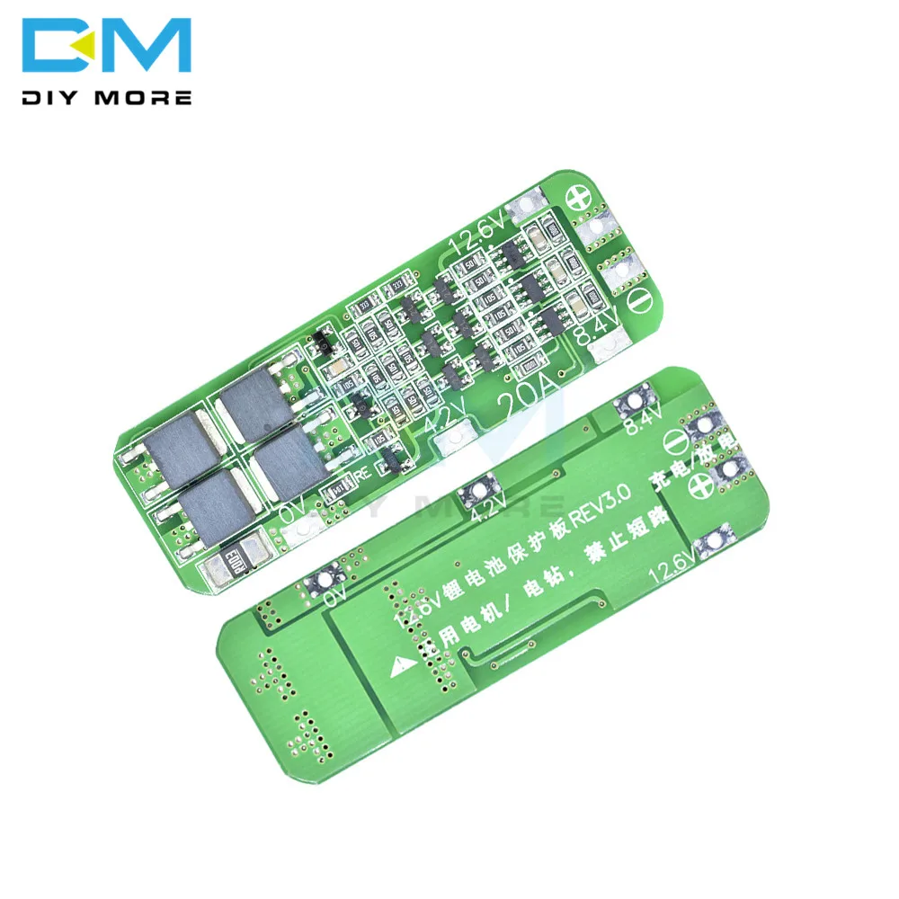 

5PCS 3 Serial Cell 3S 20A BMS Li-ion Lithium Battery 18650 Charger Board PCB 12.6V Module Overcharge Overcurrent Short Circuit