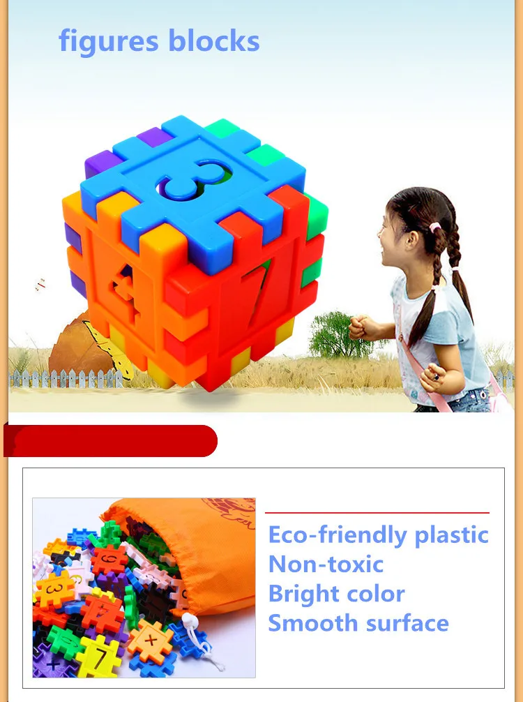 170 шт красочные пластиковые строительные блоки кирпичи игрушки с номером для изучения математики кубики для обучения рождественские подарки для детей