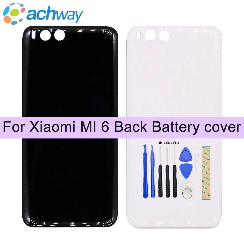 

100% New For XIAOMI MI 6 3D housing Replacement Battery Cover Smooth Skin Housing Back Door Hard case Hard Plastic cover shell