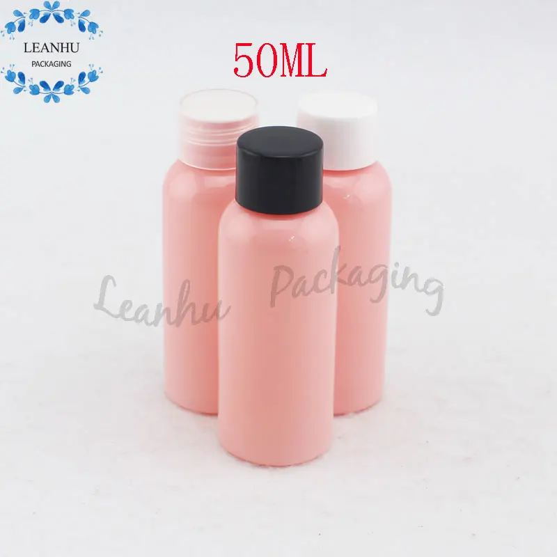 Empty Pink Lotion Cream Bottle With Screw Cap,50ml Portable Travel