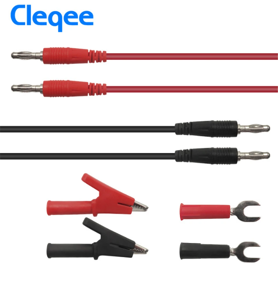 Cleqee P1041B 6 в 1 Тесты привести наборы Крокодил Зажимы до мм U-разъем типа