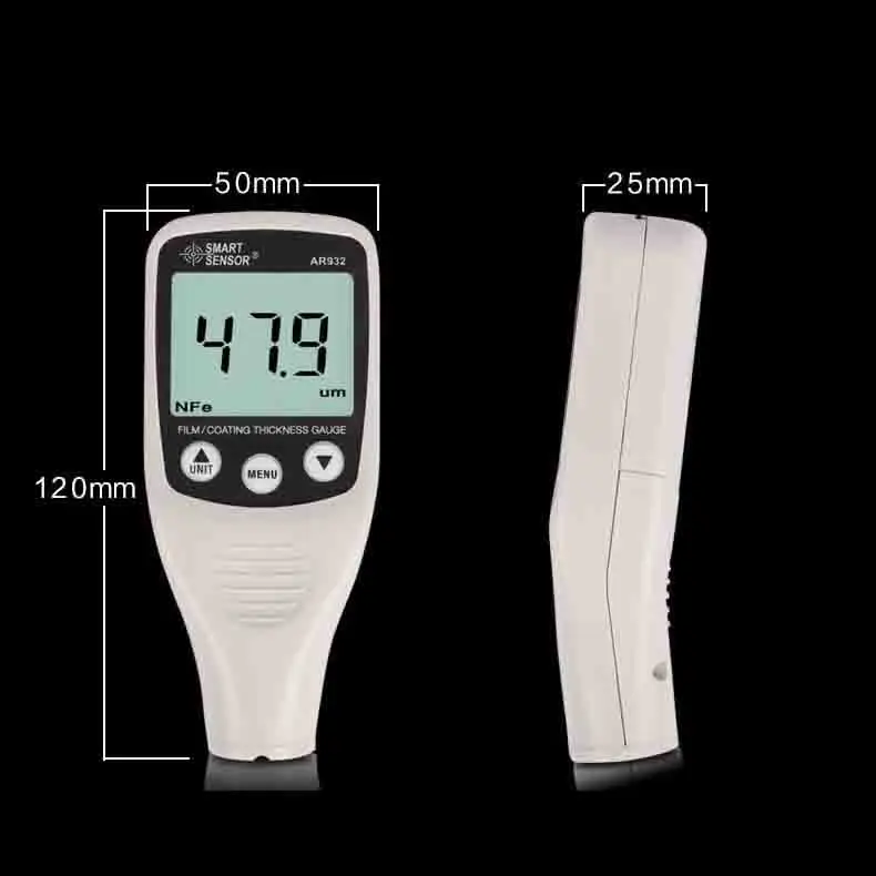 AR932 цифровой датчик толщины покрытия краски W/зонд(0~ 1500um) Автомобильный детектор автомобильное покрытие для очистки краски автомобиля тестер метр
