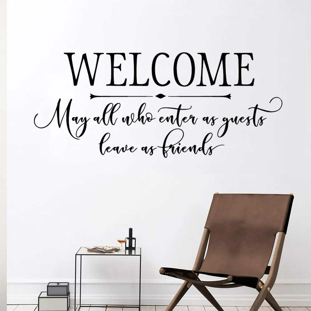 

Hot Welcome Decal Removable Vinyl Mural Poster For Kids Rooms Decoration Sticker Mural