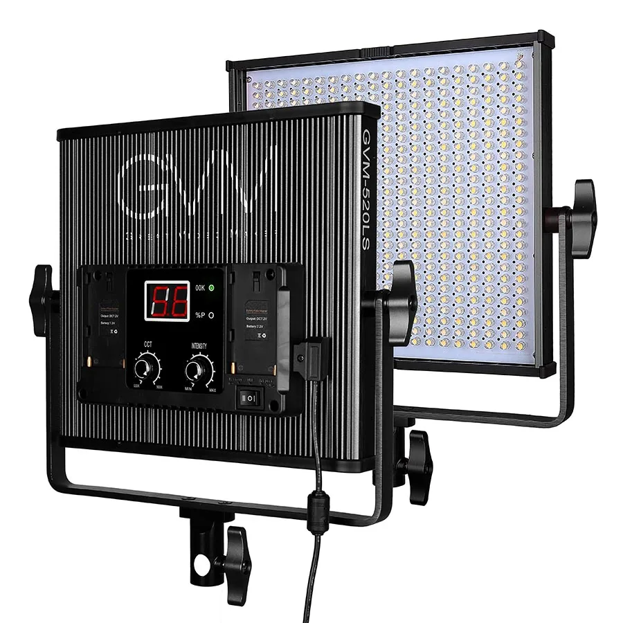

GVM Dimmable 520 LED Video Light 3200-5600K CRI97+ TLCI97 Professional LED Studio Light For Interview Photography Video Light