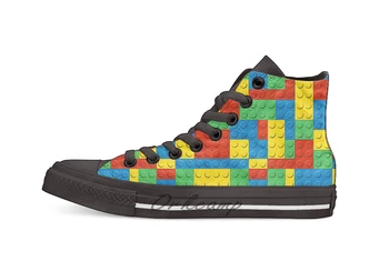 

I Love Lego Novelty Design Casual Canvas Shoes Custom shoes Drop Shipping