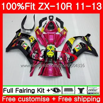 

Injection For KAWASAKI NINJA ZX 10 R ZX10R 19SH16 ZX 10R 11 12 13 14 15 Rose black ZX-10R 2011 2012 2013 2014 2015 Fairing kit