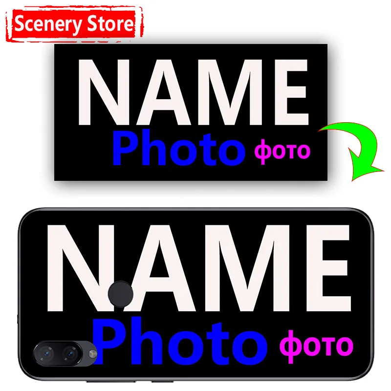 

Custom DIY NAME Logo/Photo Cover phone Case For Xiaomi Redmi Note 7 Note7 Redmi Note 7 Pro Print Picture Design Phone Cover