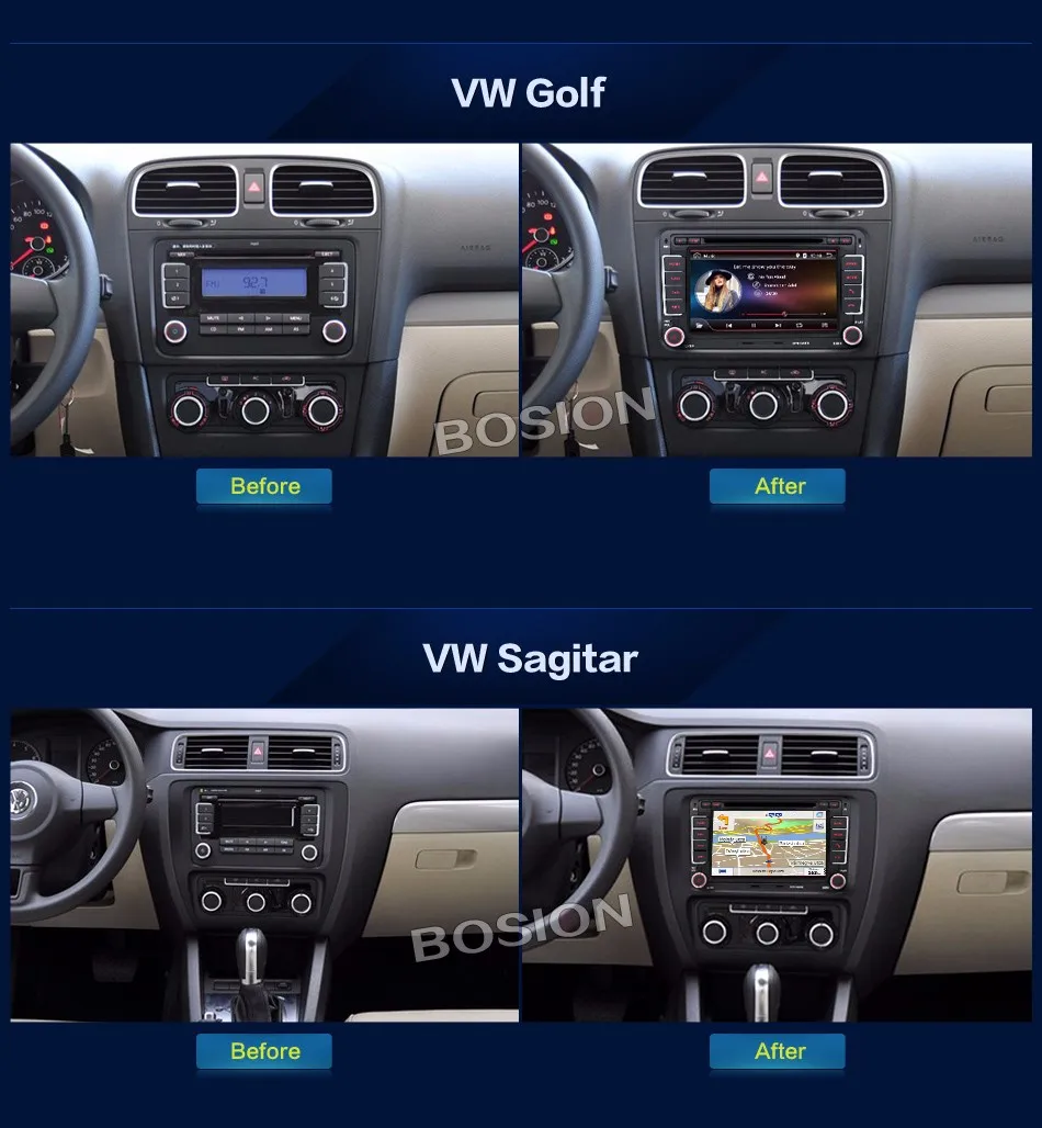 Flash Deal 2 Din Quad Core android 8.1 car dvd player Aux gps Stereo For Volkswagen Skoda POLO GOLF 5 6 PASSAT CC TIGUAN TOURAN Fabia Caddy 23