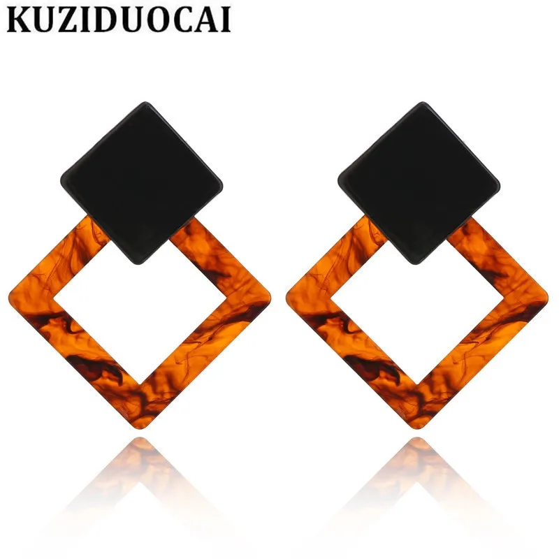 Kuziduocai Новая мода ювелирные украшения из нержавеющей стали иглы акрилового листа
