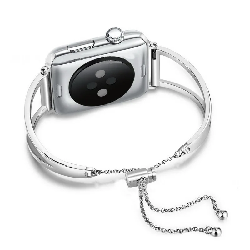 Ремешок из нержавеющей стали для Apple Watch band 4 3 2 1 iwatch band 42 мм/38 мм 44 мм/40 мм correa pulseira браслет ремень
