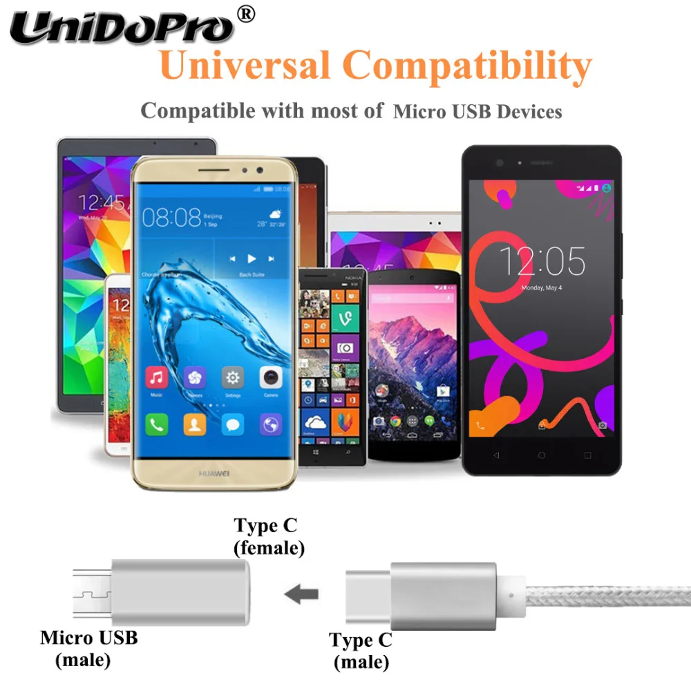 Адаптер для зарядки с Type C (F) на Micro USB (M) Blackview A7 Pro A8 BV2000S BV2000 Omega Zeta Acme|Переходники и