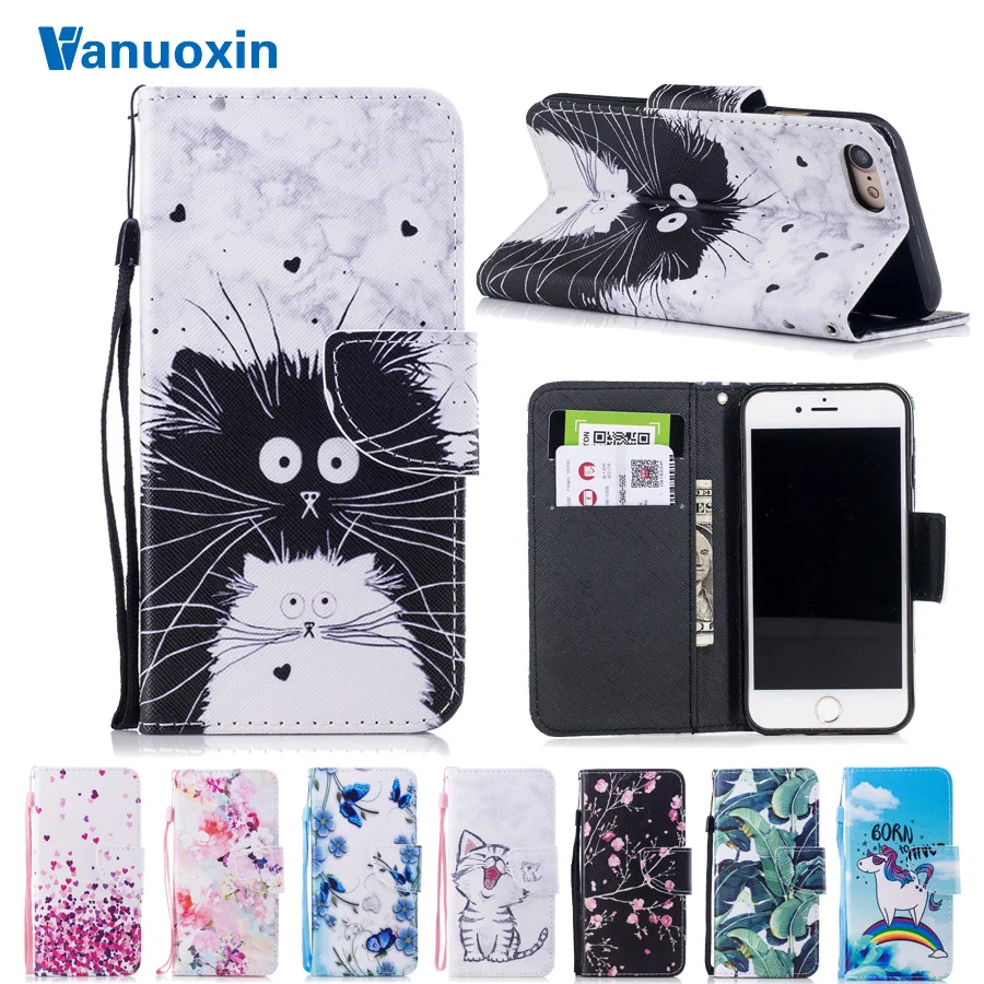 

Leather Case For Fundas iphone SE 5 5S 6 6S X 10 7 8 plus Case For Coque iphone XS MAX XR Case Capa Flip Wallet Cover Phone Bags