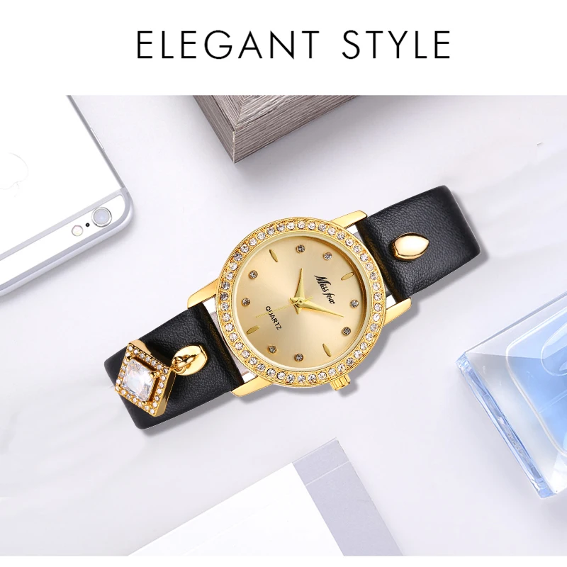 Reloj Mujer Missfox синий дамы золотые часы Для женщин Повседневное кварцевые квадратный