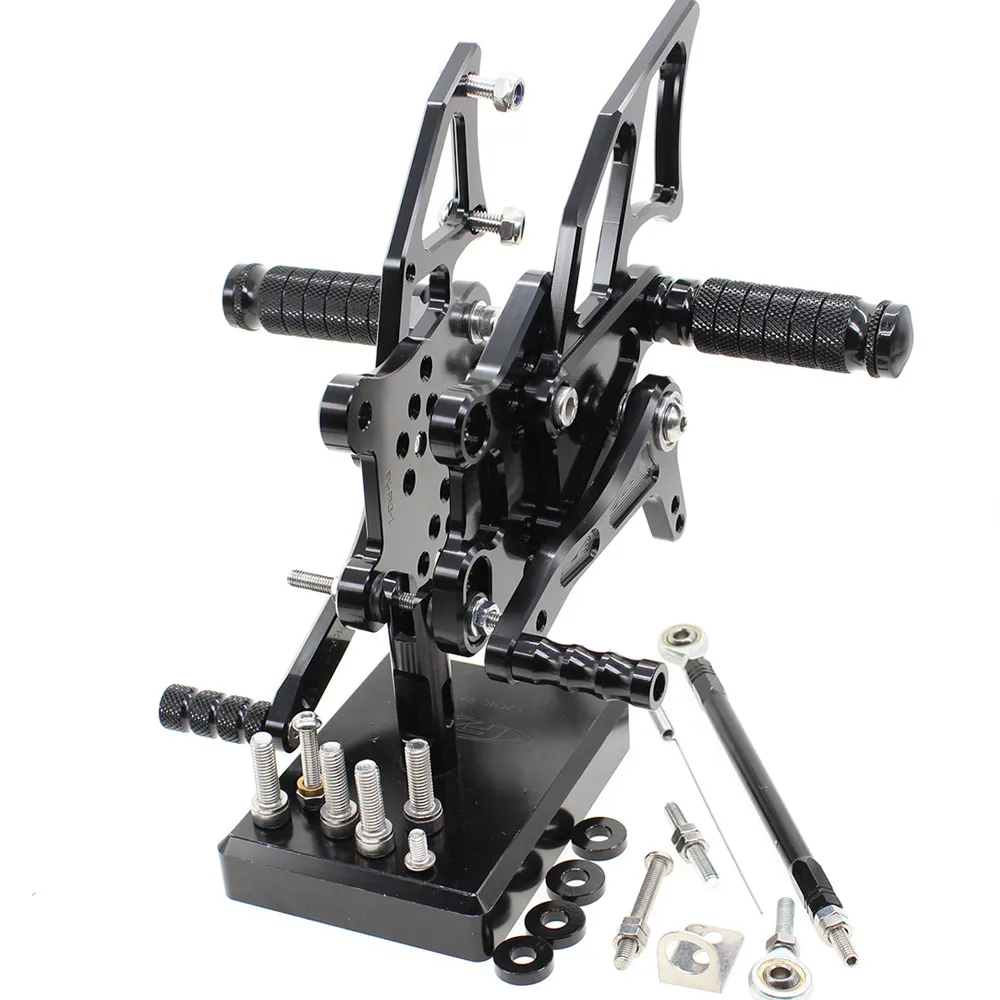 Для YAMAHA YZF R25 2015 2016 R3 CNC Алюминиевый Регулируемый мотоцикл Rearsets задний комплект