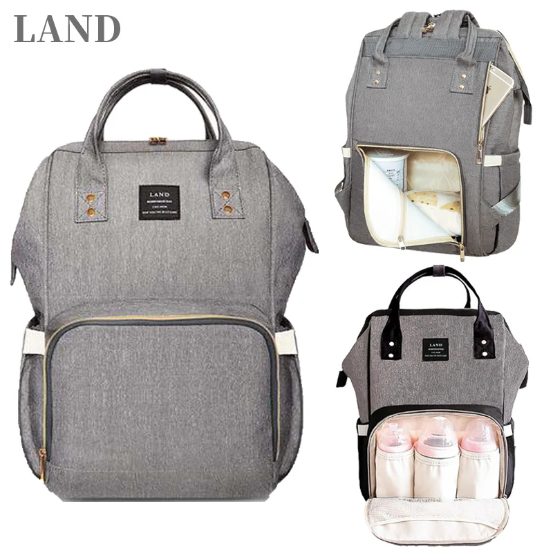 

LAND Bag Dropshipping Diaper Bag Backpack Mummy Bag Maternity Multi-colored Bag For Baby Care mochila maternidade land