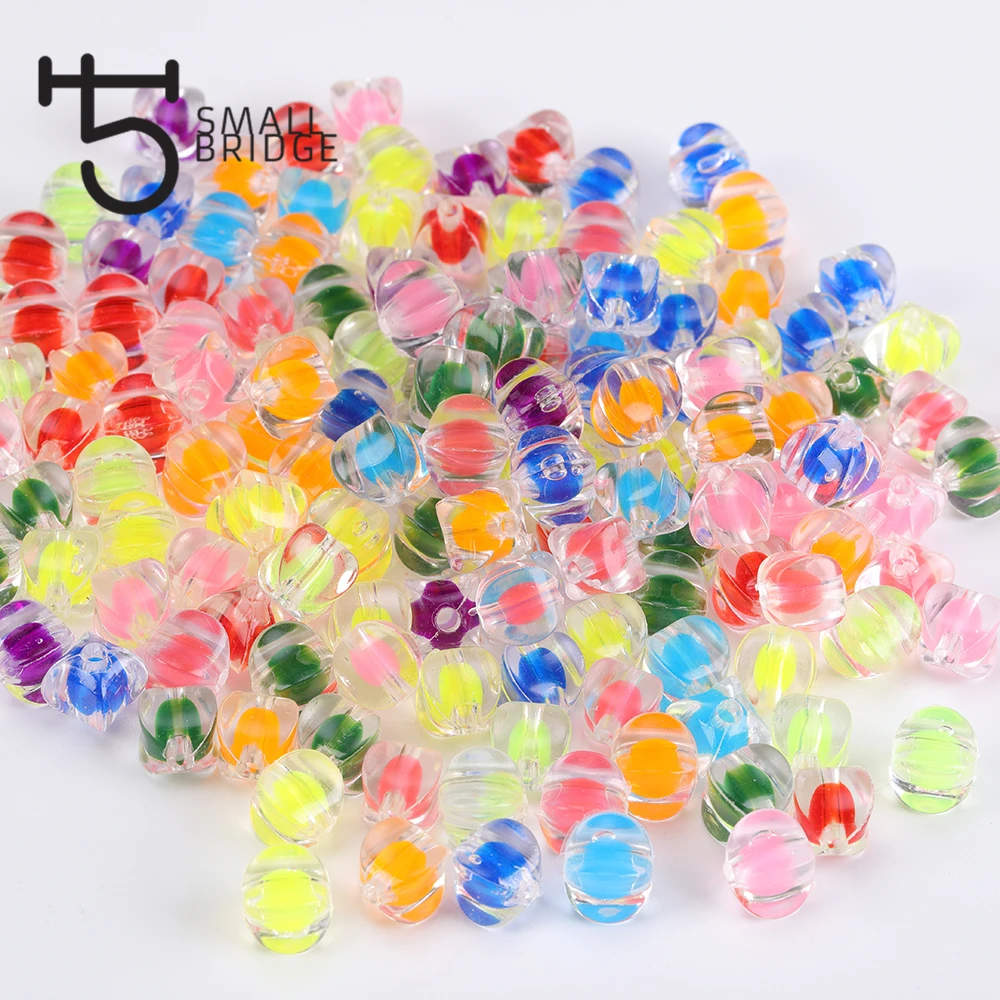 

10mm Inner Color Square Plastic Beads For Bracelet Making Women Diy Accessories Loose Spacer Acrylic Beads Wholesale O002