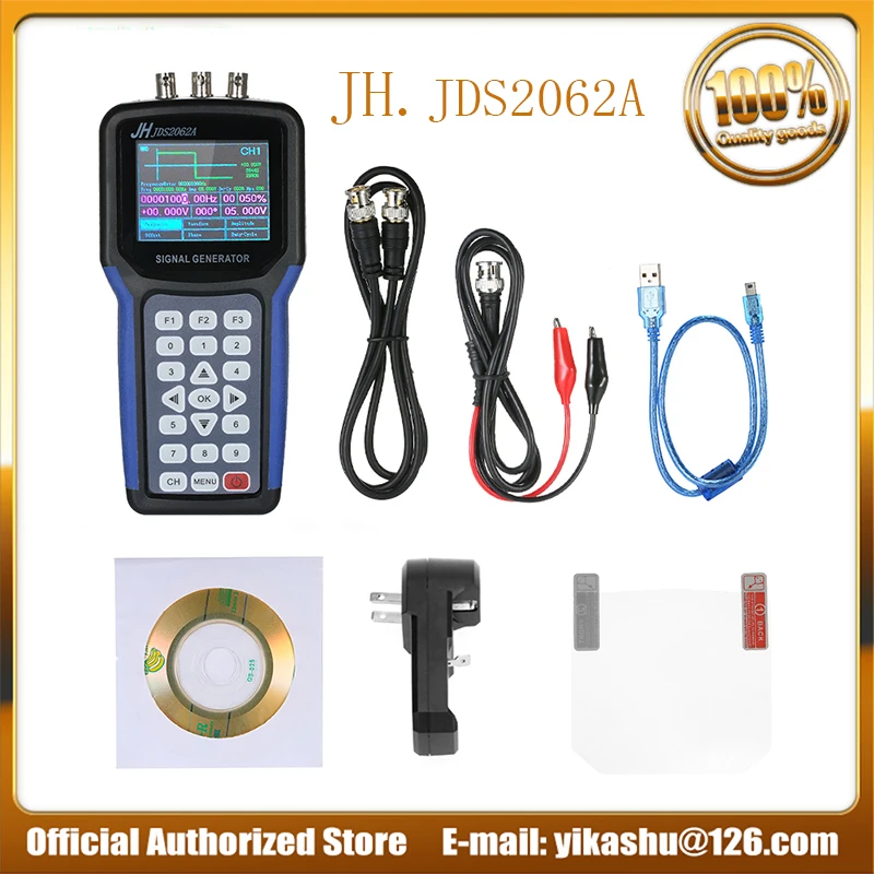 100MHZ Frequency Meter  30MHz 2Ch JDS2062A Handheld Digital Signal Generator 
