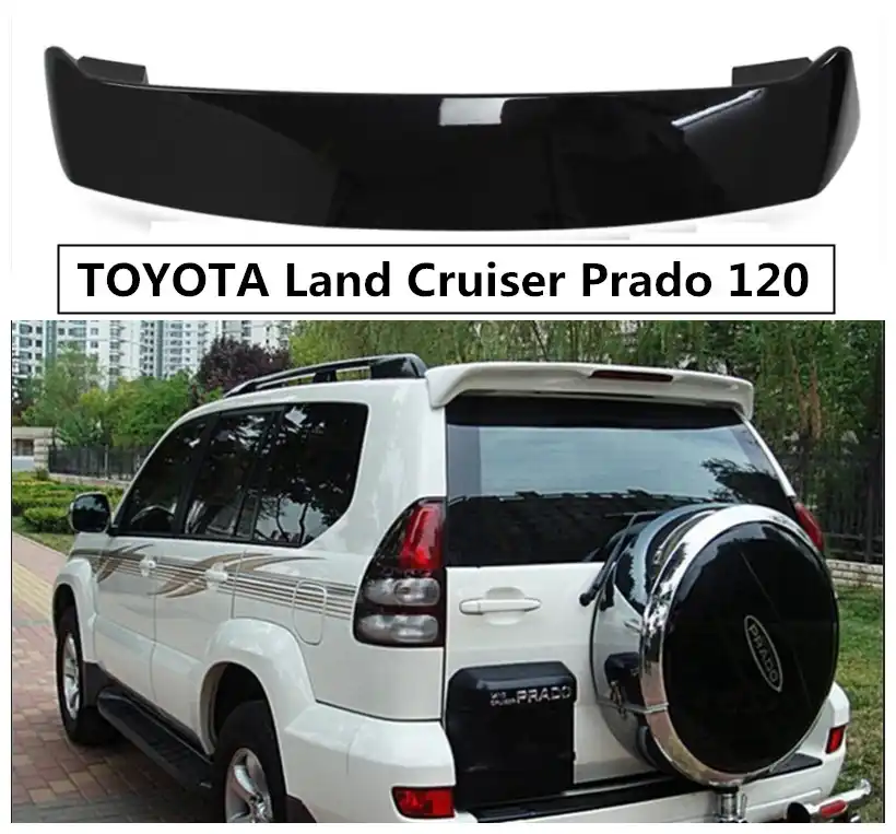 Spoiler For TOYOTA LAND CRUISER PRADO 120 2003 2009 Wing Spoilers High Quality ABS With LED