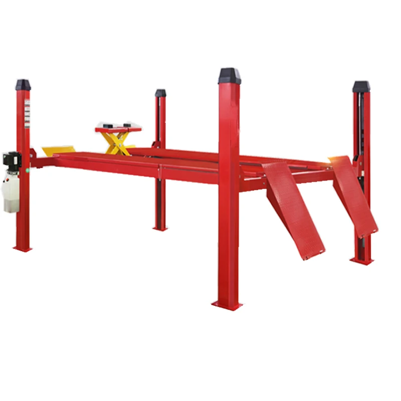 Buy Cheap 4000KG Hydraulic 4 Post Car Lifts with Jack for Wheel Alignment from