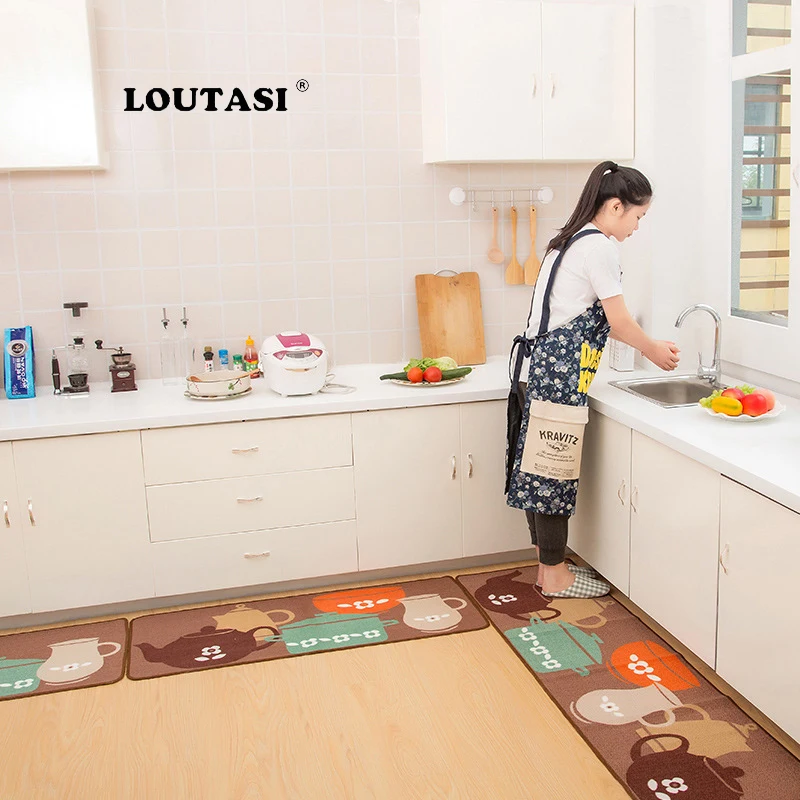 LOUTASI Modern Kitchen Mat Cheaper Anti slip Area Rugs Living Room Balcony Bathroom Carpet Doormat Bath
