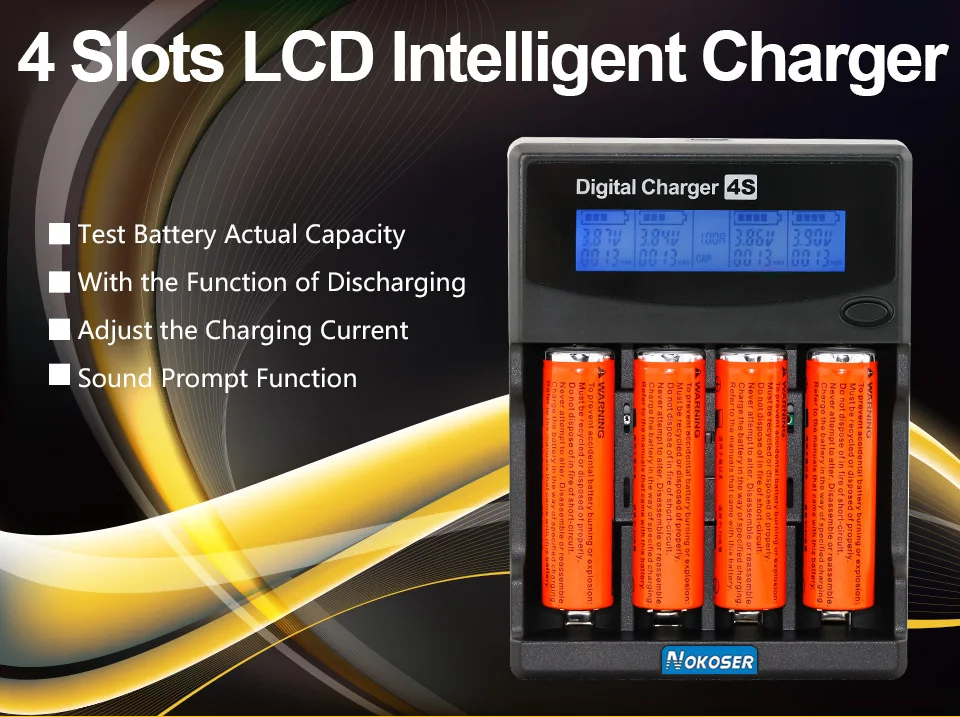 

Test Battery Capacity Lcd Battery Charger For 3.7v 18650 18350 16340 17500 14500 26650 Aa Aaa Ni-mh Best Rechargeable Battery