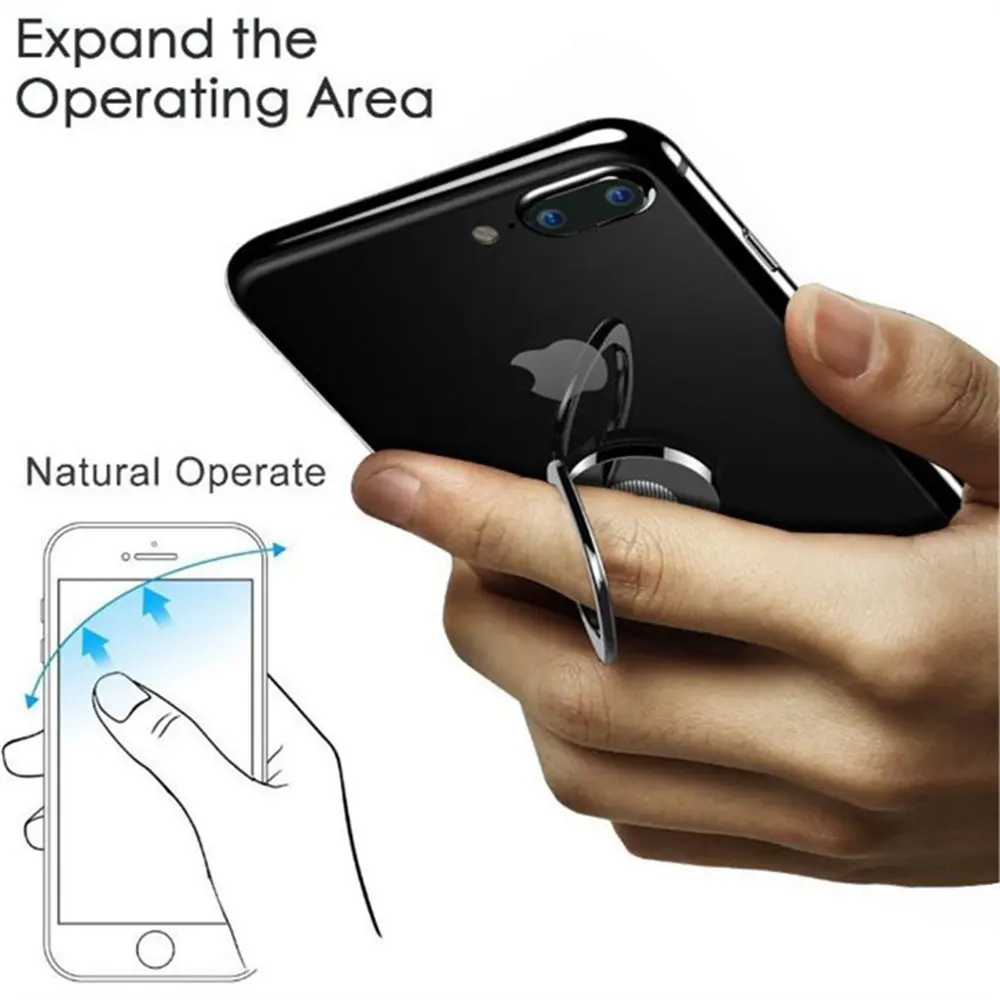 Universal for iPhone Samsung Xiaomi Huawei Cell Phone Sticker Tablet Table Support Stand Round Finger Ring Car Phone Holder Grip