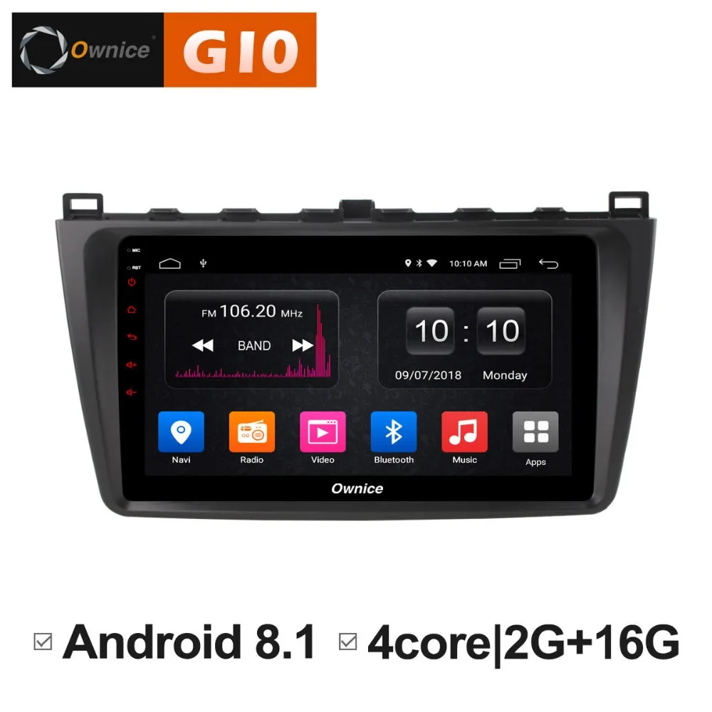 1024*600 Android 8.1 Quad 4Core 2GB RAM+16GB ROM Car DVD Player For Mazda 6 Mazd6 2009-2015 GPS Navi Radio Stereo BT WIFI TPMS | Автомобили